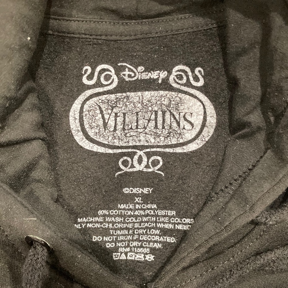 Disney Villains Black Hoodie with Dragon Design